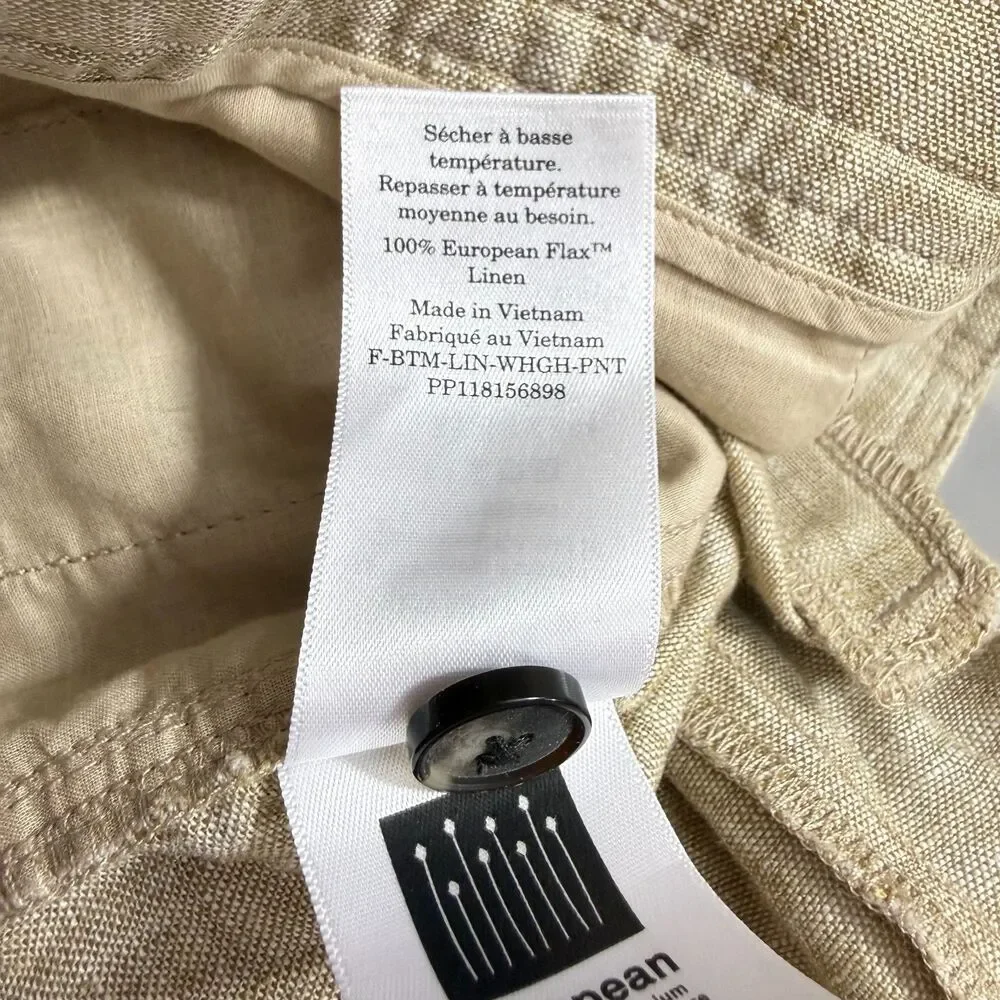 EVERLANE The Linen Way High Drape Pant 10 Cornstalk Chambray Wide Leg NWT B96